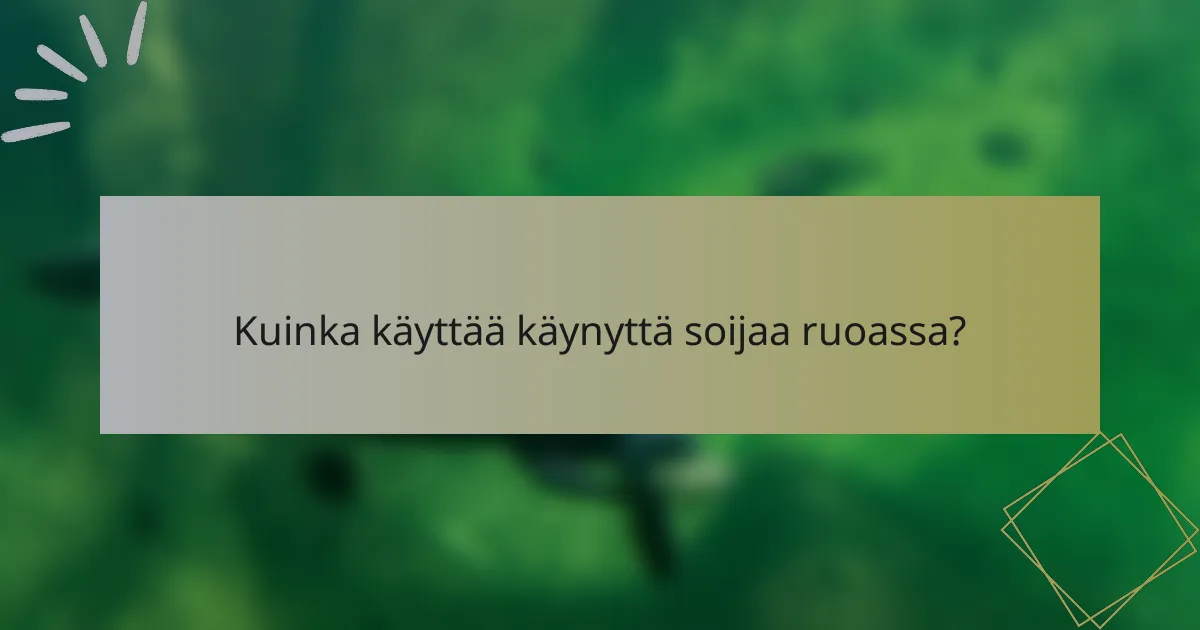 Kuinka käyttää käynyttä soijaa ruoassa?