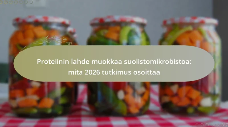 Proteiinin lahde muokkaa suolistomikrobistoa: mita 2026 tutkimus osoittaa
